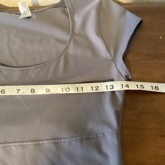 Sweet Nothings Round Neck Gray Color Cap Sleeve  Shapeware Top Size M NWOT - Picture 7 of 8